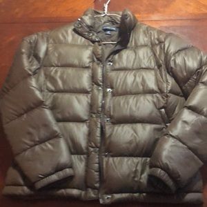 Lands End down jacket small brown